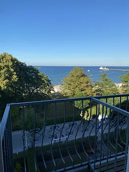 Blick vom Balkon auf die Ostsee