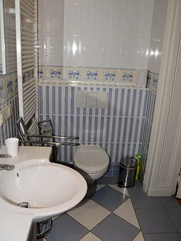 Gästebad mit Dusche und WC