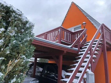 Außentreppe im Winter