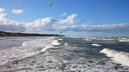 Wellenreiter auf der Ostsee 