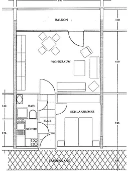 Grundriss des Apartments