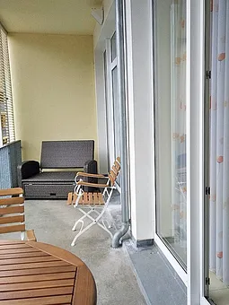 Balkon mit Relaxeliege