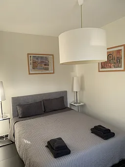 Blick in das Schlafzimmer