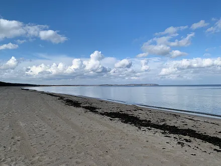 weißer, schöner Ostseestrand