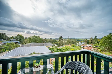 Blick vom Balkon zur Ostsee bzw. zum Greifswalder Bodden