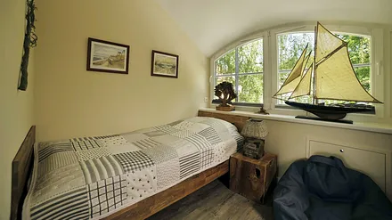 Schlafzimmer 3 mit 2 Einzelbetten im OG