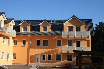 Der Balkon oben rechts gehört zu unserer Ferienwohnung