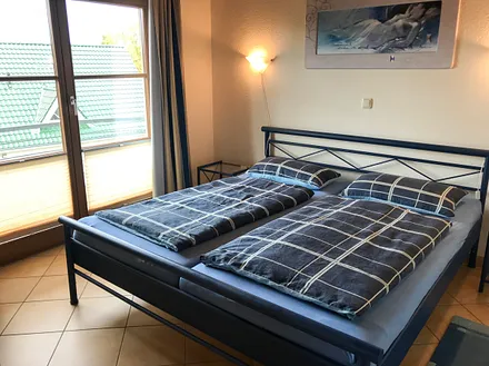 Schlafzimmer mit französischen Balkon