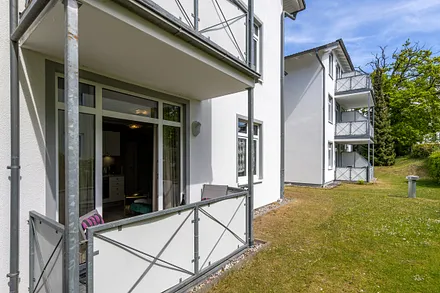 Der möblierte Balkon ...