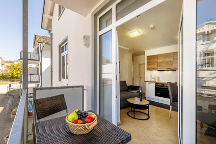 Der Blick vom Balkon.