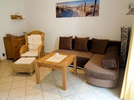 Wohnzimmer mit Schlafcouch