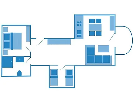 Grundriss über den gesamten oberen Bereich