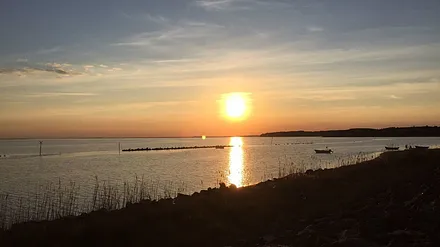 Sonnenuntergang am Strand von Thiessow