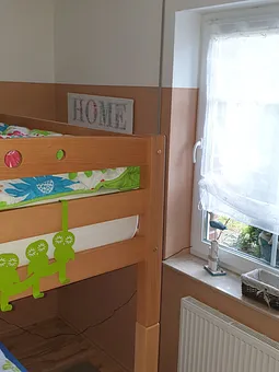 Schlafzimmer mit Etagenbett Erdgeschoss 