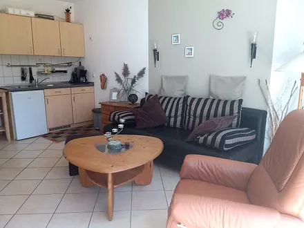 Wohnzimmer mit Küche