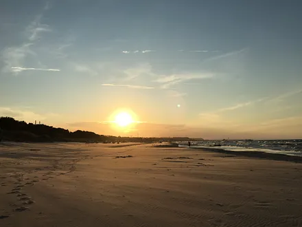 Abendstimmung am Strand.
