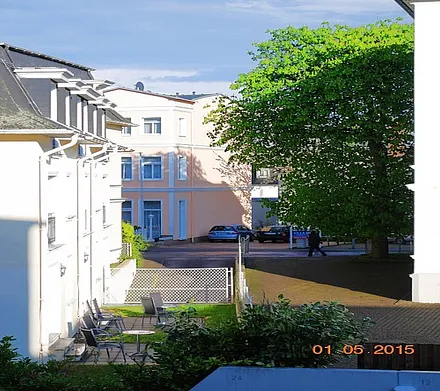 Blick vom Balkon in die Umgebung