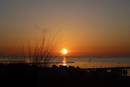 Sonnenuntergang Strand Zingst