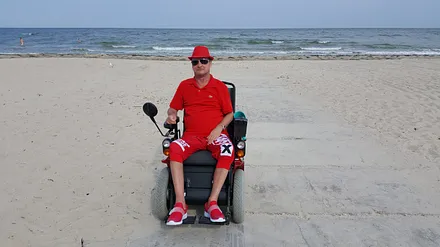 fantastischer breiter feinsandiger Strand. Bis zu den Strandkörben mit Rolli befahrbar (Südstrand Sellin)