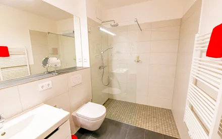 Im Keller der Villa können Sie gegen Entgelt eine Waschmaschine nutzen.