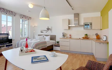 Wohn-, Koch- und Schlafbereich