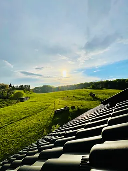 Abendsonne (Blick aus Dachfenster)