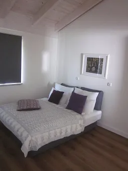 Wohn-/Schlafraum Kombi-Doppelliege (lässt sich mit wenigen Handgriffen zur Couch umfunktionieren)