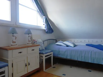 Schlafzimmer Möwennest mit Fernseher