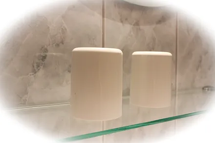 Badbereich mit Dusche & WC