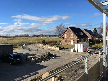 Blick vom Balkon in Richtung Hafen