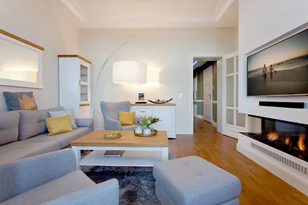 Wohnbereich mit Gaskamin