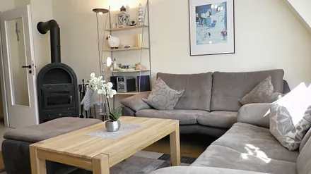 Wohnbereich mit der Kaminecke