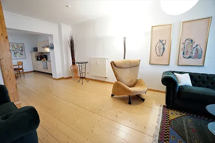 Untere Etage - Wohnbereich mit offener Küche