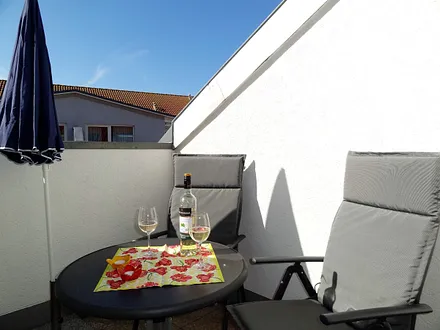 Windgeschützte sonnenreiche Loggia mit Südausrichtung