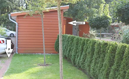 Parkplatz13, Schuppen für Räder, Bollerwagen, Kaminholz...