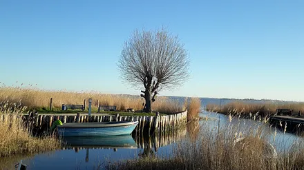 Zempin am Achterwasser von der Wohnung ca.19 min. zu Fuß zum  Wellness, Ayurveda und Restaurant...