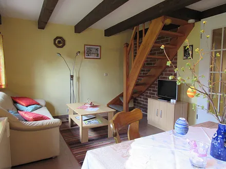 Wohnraum, Blick zur Treppe