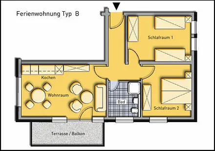 Grundriss Wohnung B