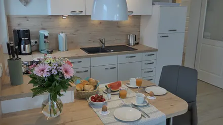 Die Küche ist bestens ausgestattet