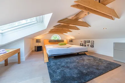 Schlafalkove im Dachgeschoss