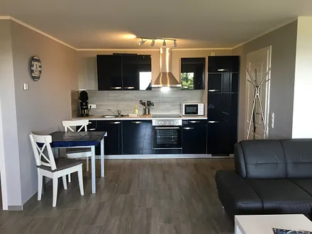 Typ 1 oben Küchenbereich mit Südbalkon und tollem Wasserblick