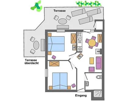 FeHaus lila - Grundriß