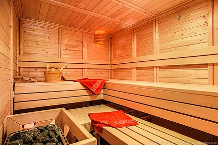 Sauna in der Villa Bergfrieden Süd
