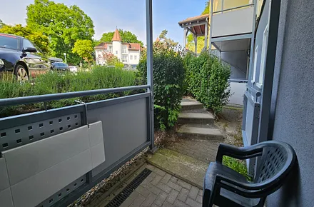 Zugang über die Terrasse ins Appartement 