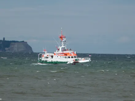 Rettungskreuzer im Glower Hafen stationiert