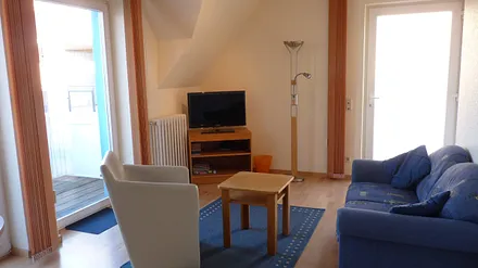 und abends scheint der Leutturm ins Zimmer