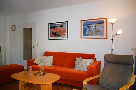 Blick auf die bequeme DoppelschlafCouch