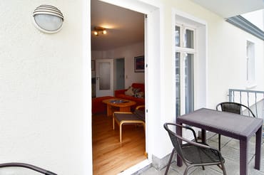 Blick auf die Terrasse