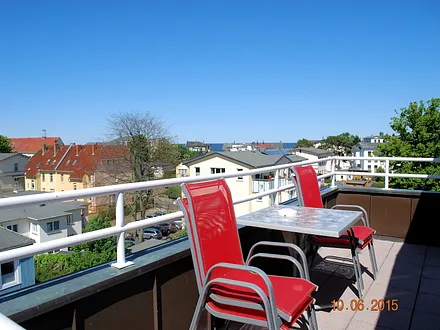 Blick auf die Dachterrasse