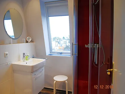 Blick in das moderne Duschbad